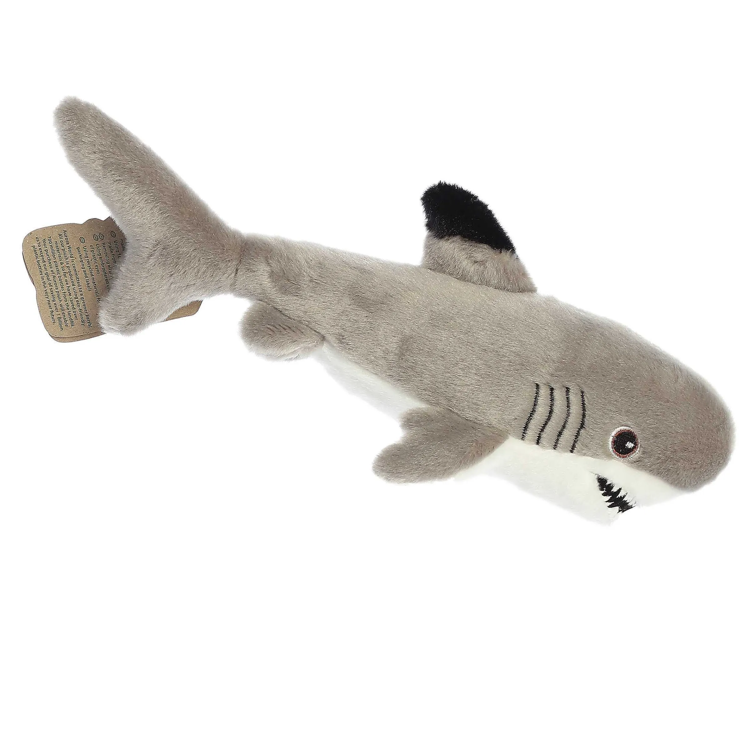 New | Aurora® - Eco Nation - Eco Softies - 8" Black Tipped Shark