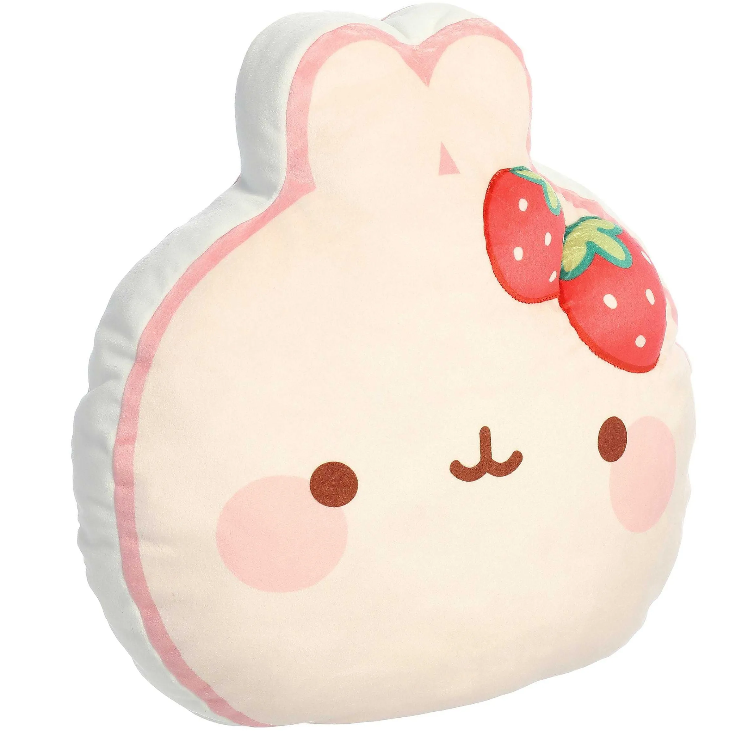 Molang | Licensed Aurora® - Molang - 14" Squishy Strawberry Molang Macaron