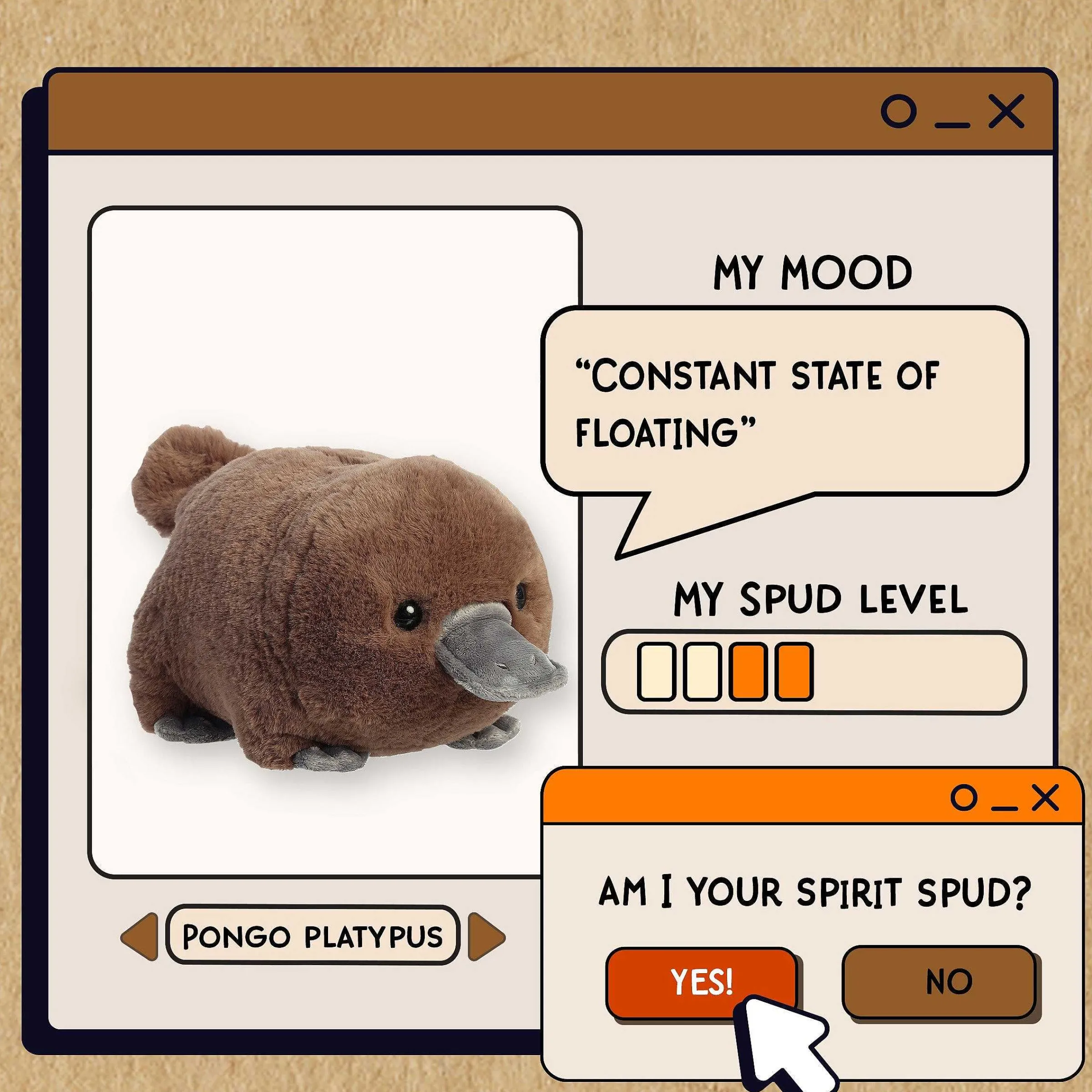 Spudsters | Aurora® - Spudsters - 10" Pongo Platypus